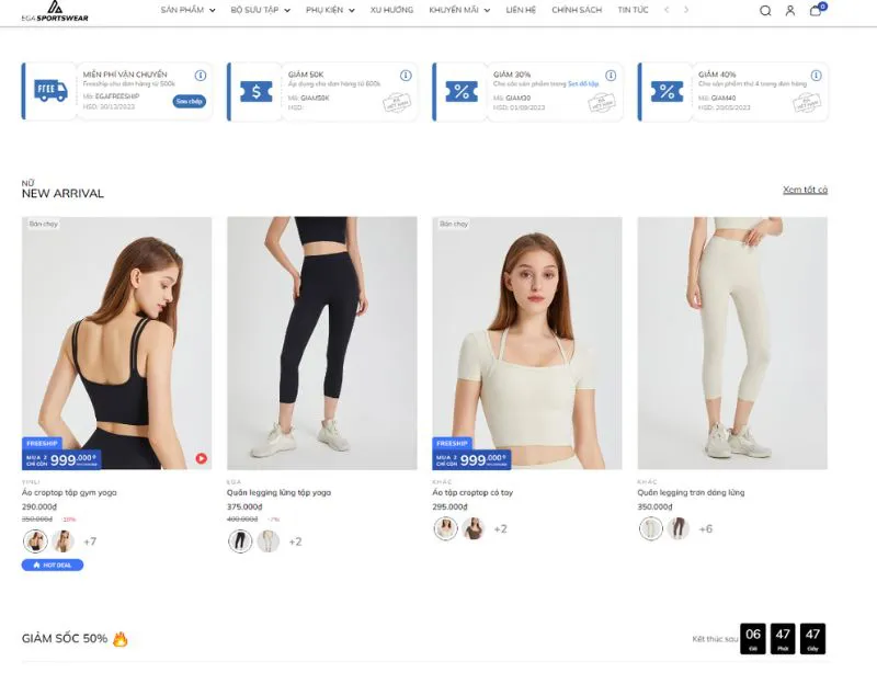 Thiết kế website bán quần áo – đẹp, chuẩn seo giúp x2 doanh thu dễ dàng