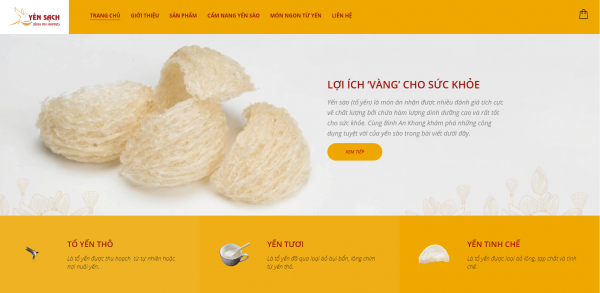Thiết kế website yến sào chuyên nghiệp hiện đại – tăng doanh thu bất ngờ