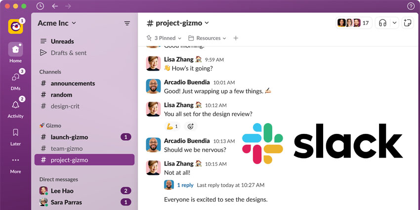 Tạo nhóm slack để kết nối với khách hàng