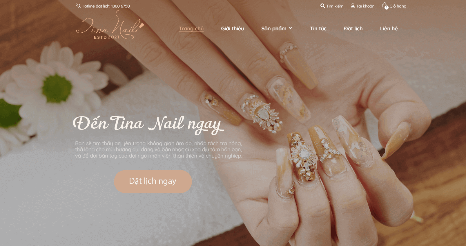 Thiết kế website cho tiệm nail, spa tại mỹ