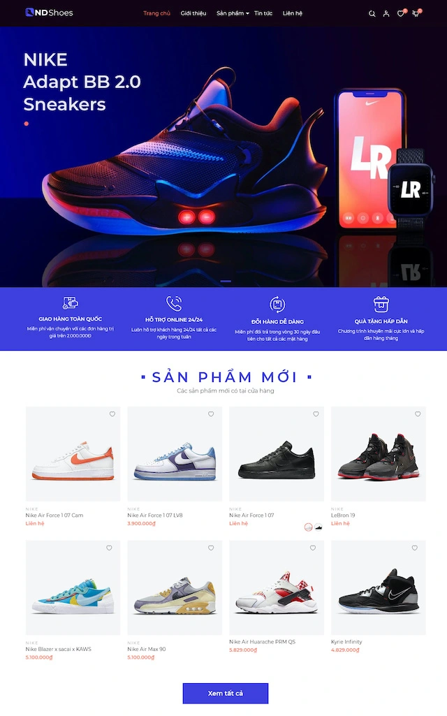 Thiết kế website bán đồ thể thao online chuyên nghiệp 3 Thiết kế website bán đồ thể thao online chuyên nghiệp