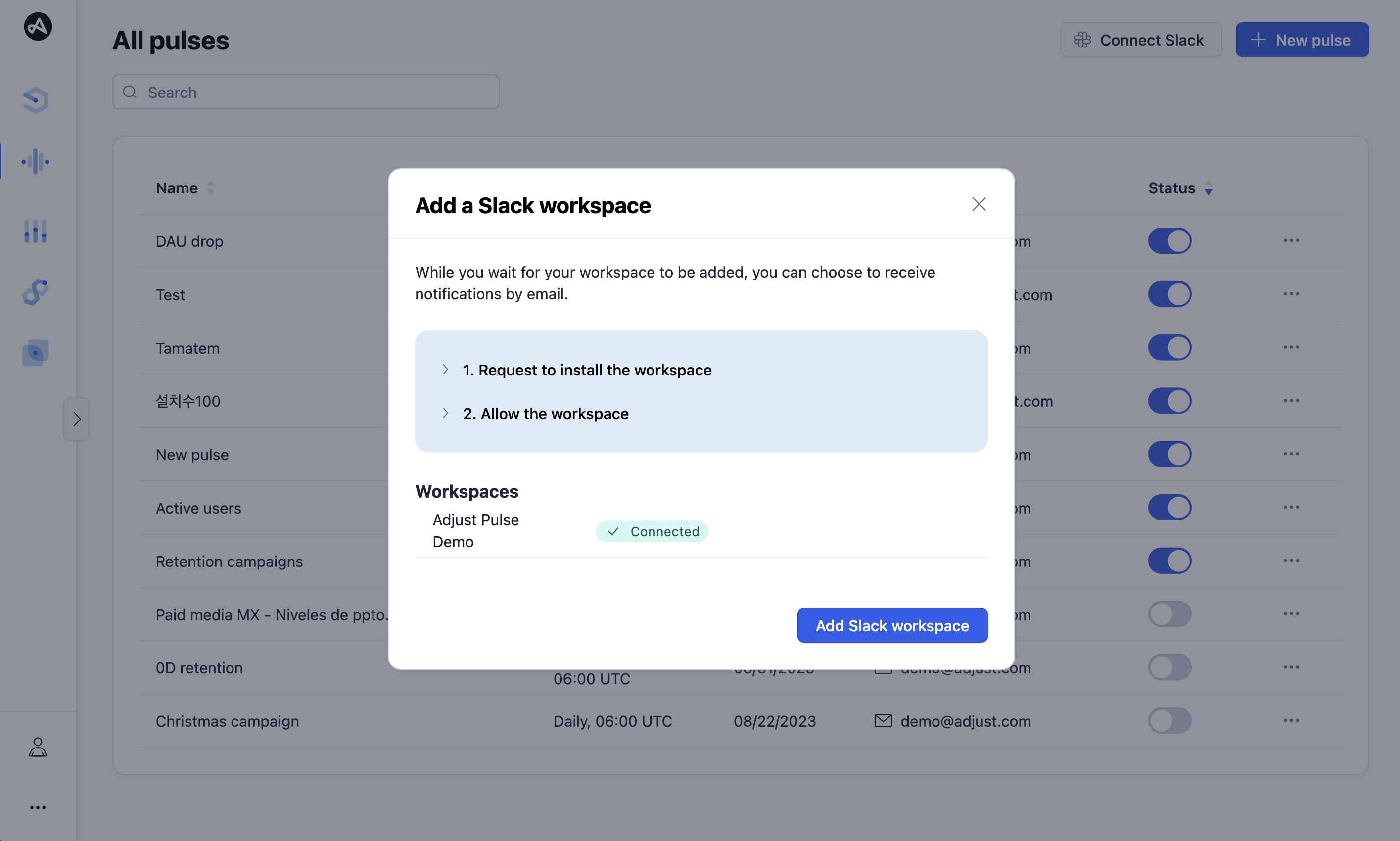 Tạo nhóm slack để kết nối với khách hàng